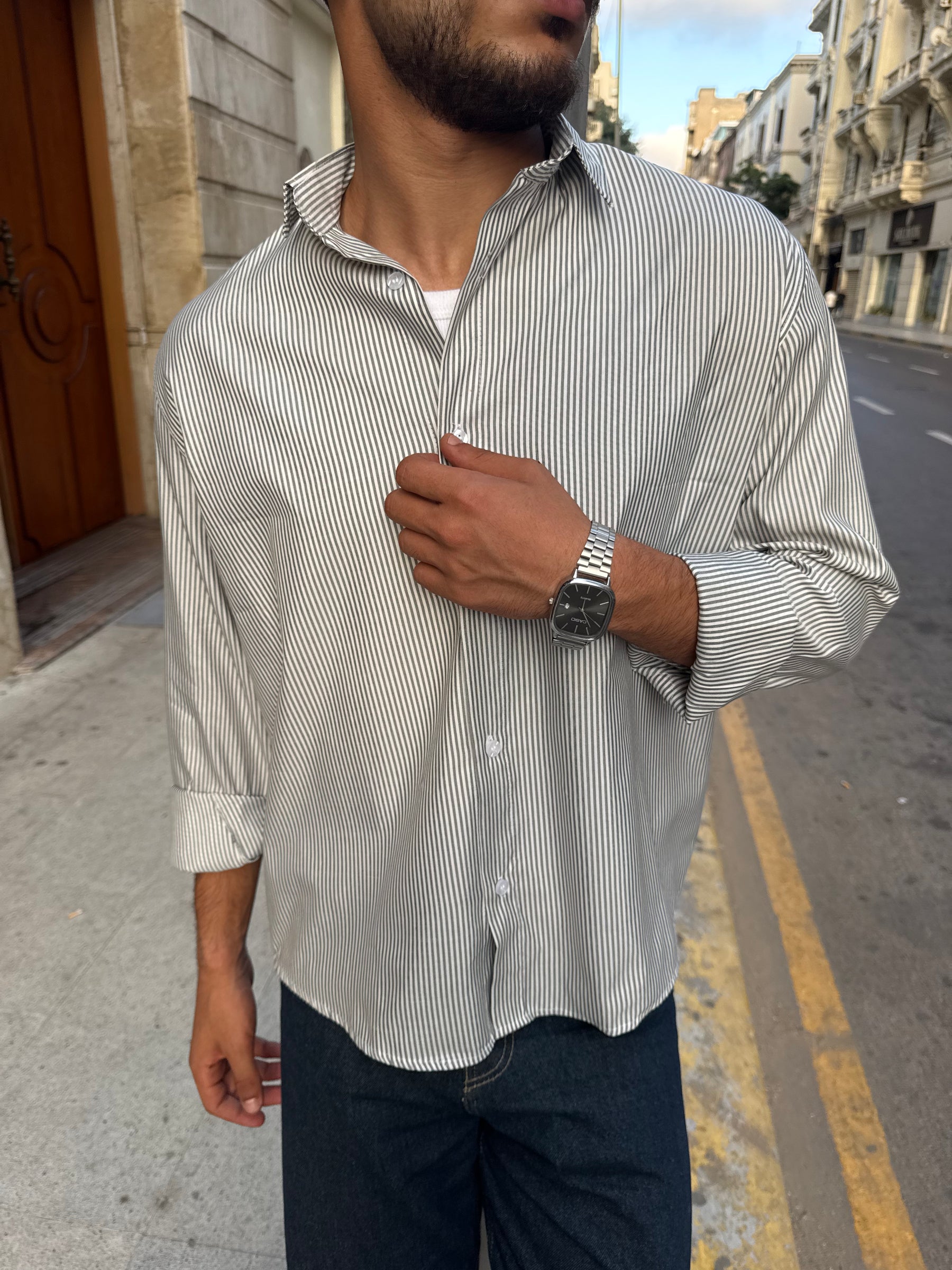 Striped Grey shirt